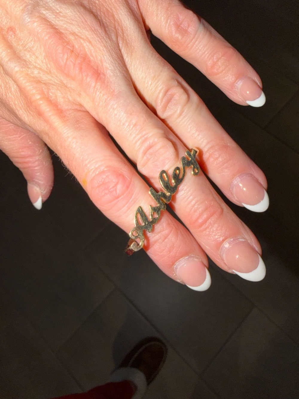 Custom Name Script Ring in Gold - Ashley 14Kt Gold